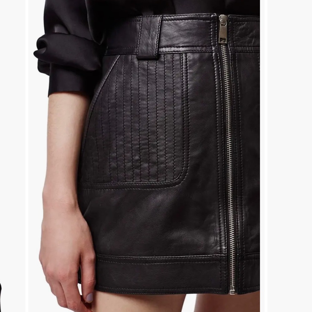 Topshop Black Zippered Mini Skirt - Picture 6 of 6